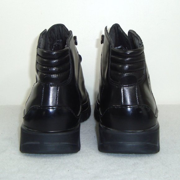 GBX Paolo Black Leather Combat Boots Made in Italy Size Men\'s 7 - Women\'s 9 main image 4